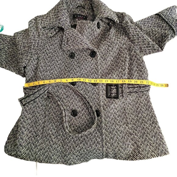 Giacca Herringbone Wool Overcoat Peacoat Polished Preppy Career Size 1X/ XL - Picture 11 of 13
